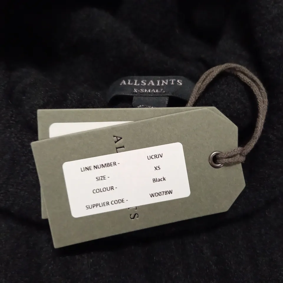 ALL SAINTS BLACK JUNI JUMPER - SIZE XS