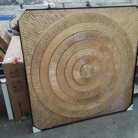 LARGE HEAVY GOLD CIRCLE WALL ART
