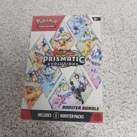 POKΓMON TRADING CARD GAME SCARLET & VIOLET PRISMATIC EVOLUTIONS BOOSTER BUNDLE β 6 BOOSTER PACKS