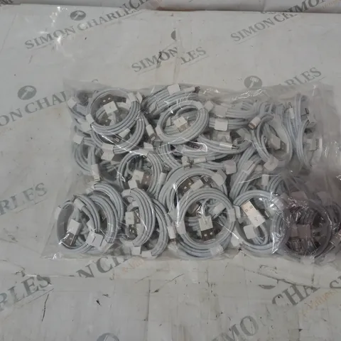 BOX OF APPROX 60 LIGHTNING TO USB-A CABLES