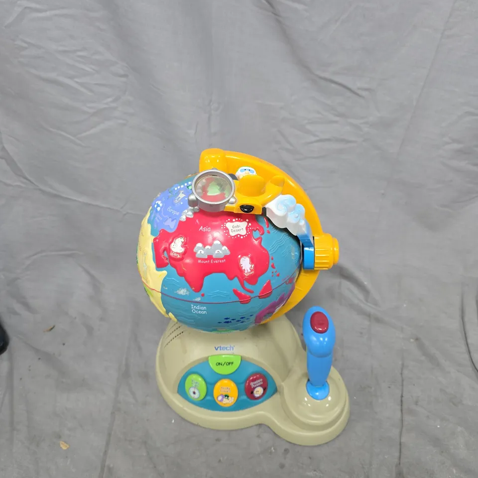 BOX OF APPROXIMATELY 12 ASSORTED ITEMS TO INCLUDE: VTECH GLOBE AND WINDOW TAPE