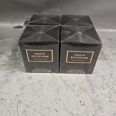 LOT OF 4 SEALED DAVID BECKHAM INTIMATELY EAU DE TOILETTE 75ML