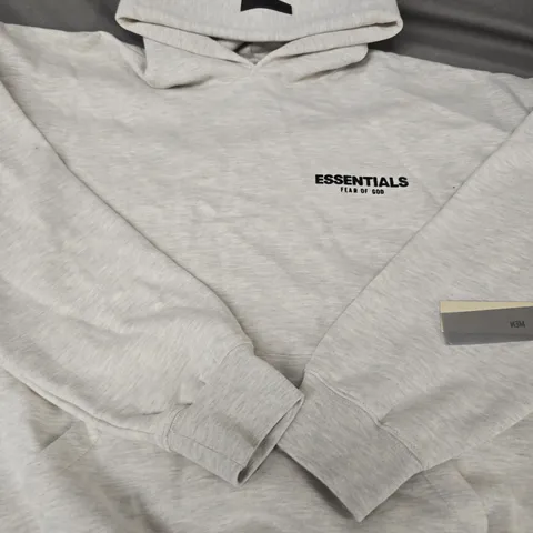 FEAR OF GOD ESSENTIALS HOODIE – GREY - SIZE M 