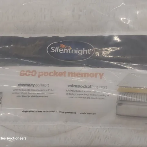 QUALITY BAGGED 4' SMALL DOUBLE SILENTNIGHT 800 POCKET MEMORY MATTRESS