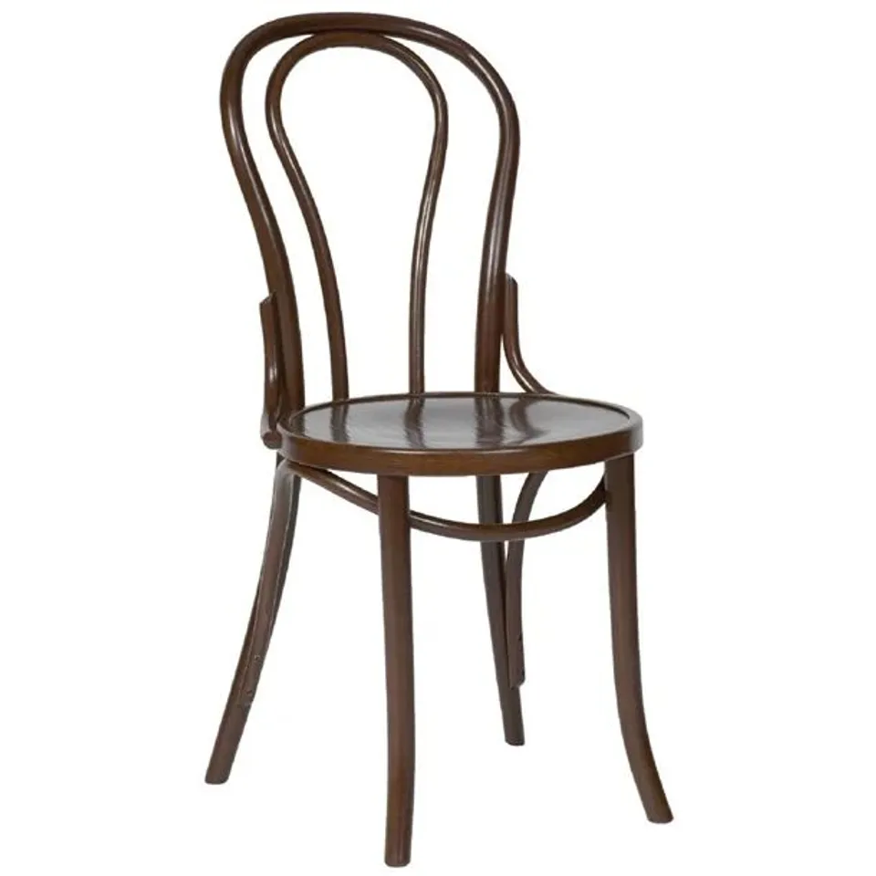 BOXED FAMEG BENTWOOD BISTRO SIDE CHAIRS WALNUT FINISH (2 PACK)