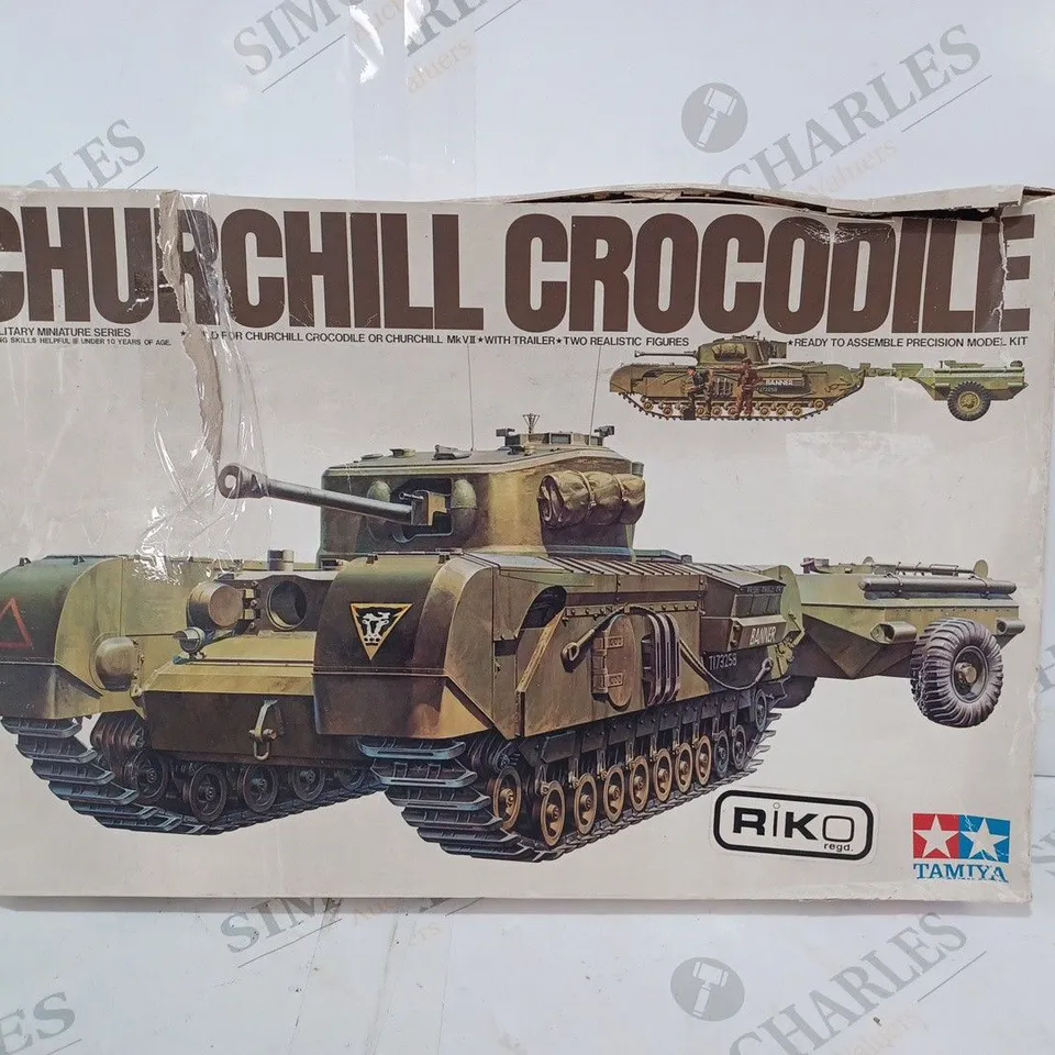 BOXED TAMIYA 1:35 SCALE CHURCHILL CROCODILE MODEL KIT