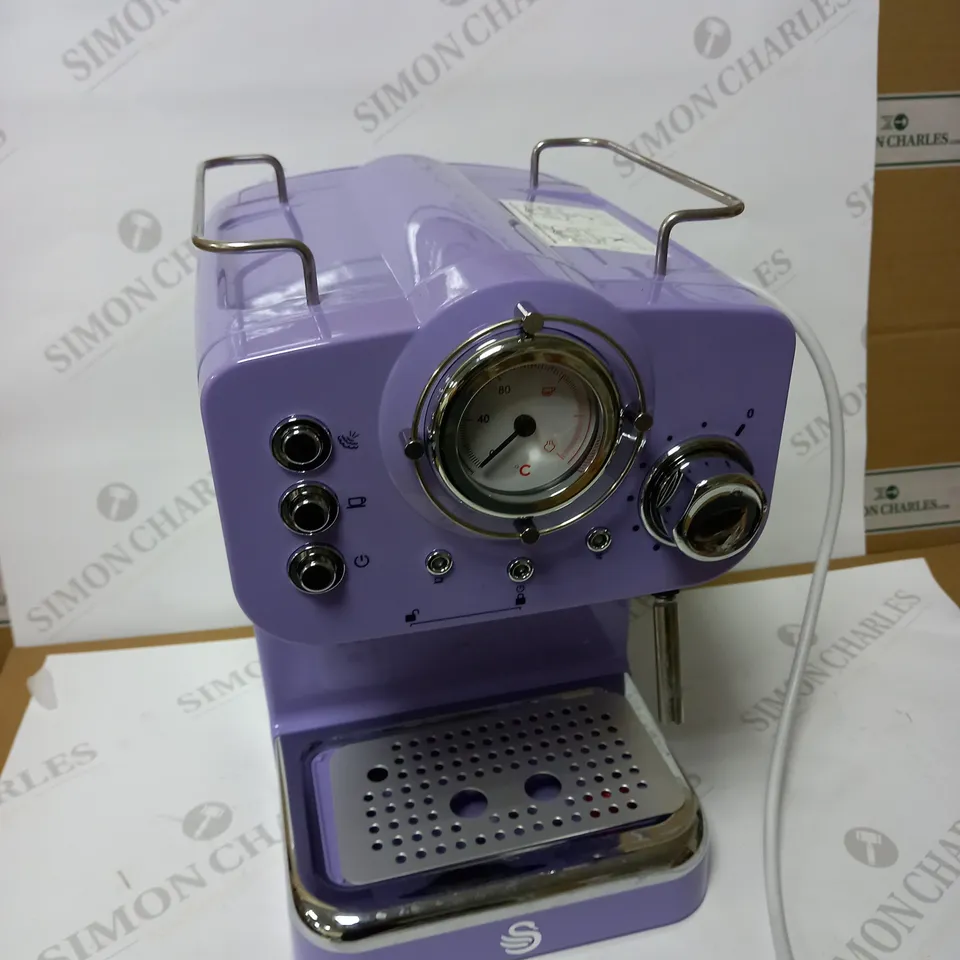 SWAN RETRO PUMP ESPRESSO MACHINE - PURPLE