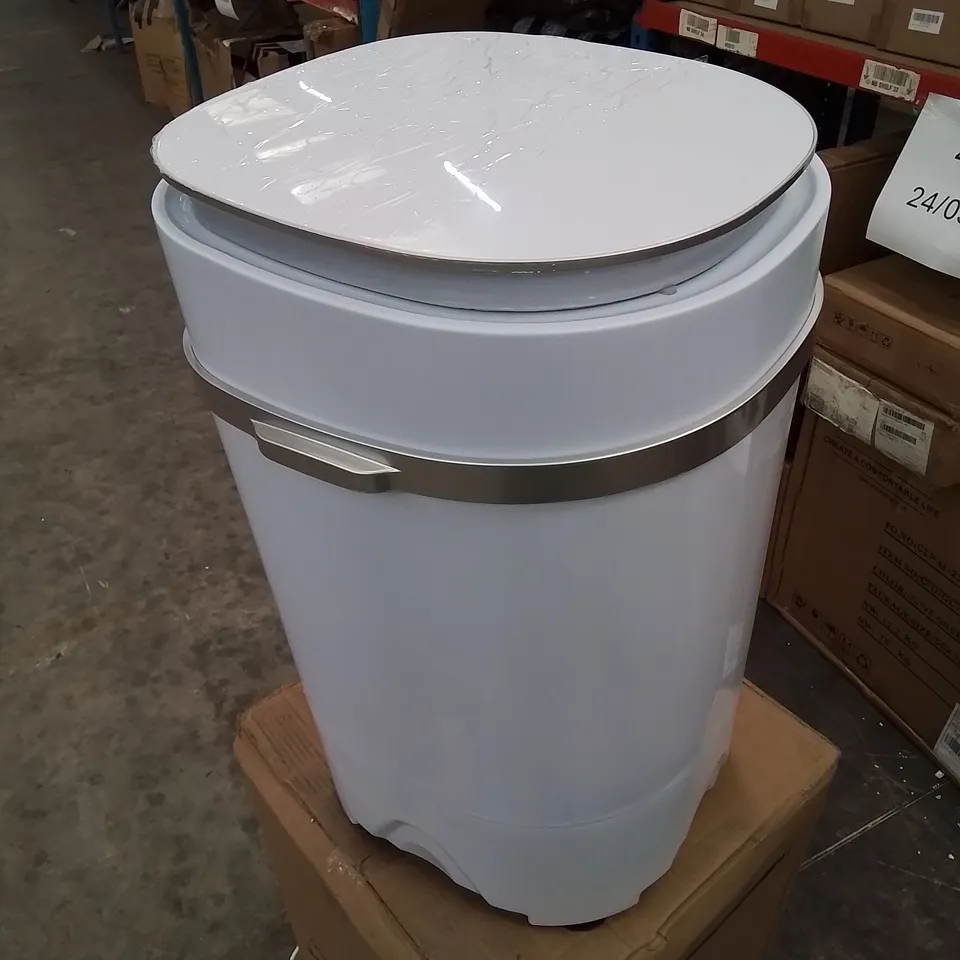 A BOXED PORTABLE MINI WASHING MACHINE AND SPIN DRYER SYSTEM 