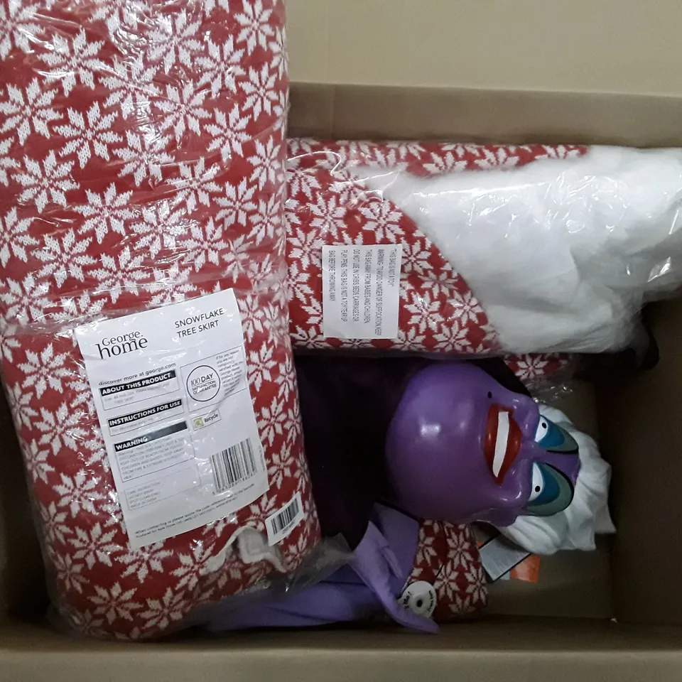 BOX CONTAINING APPROXIMATELY 9 ASSORTED BRAND NEW CHRISTMAS & HALLOWEEN DECORATIONS 