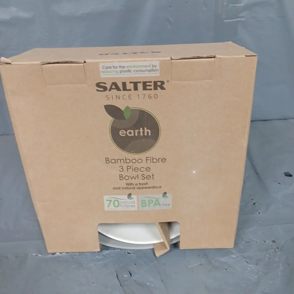 SALTER BAMBOO FIBRE 3 PIECE BOWL SET 