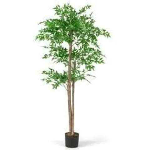 BOXED COSTWAY BAMBOO TREE ARTIFICIAL PLANT IN POT 4.9FT