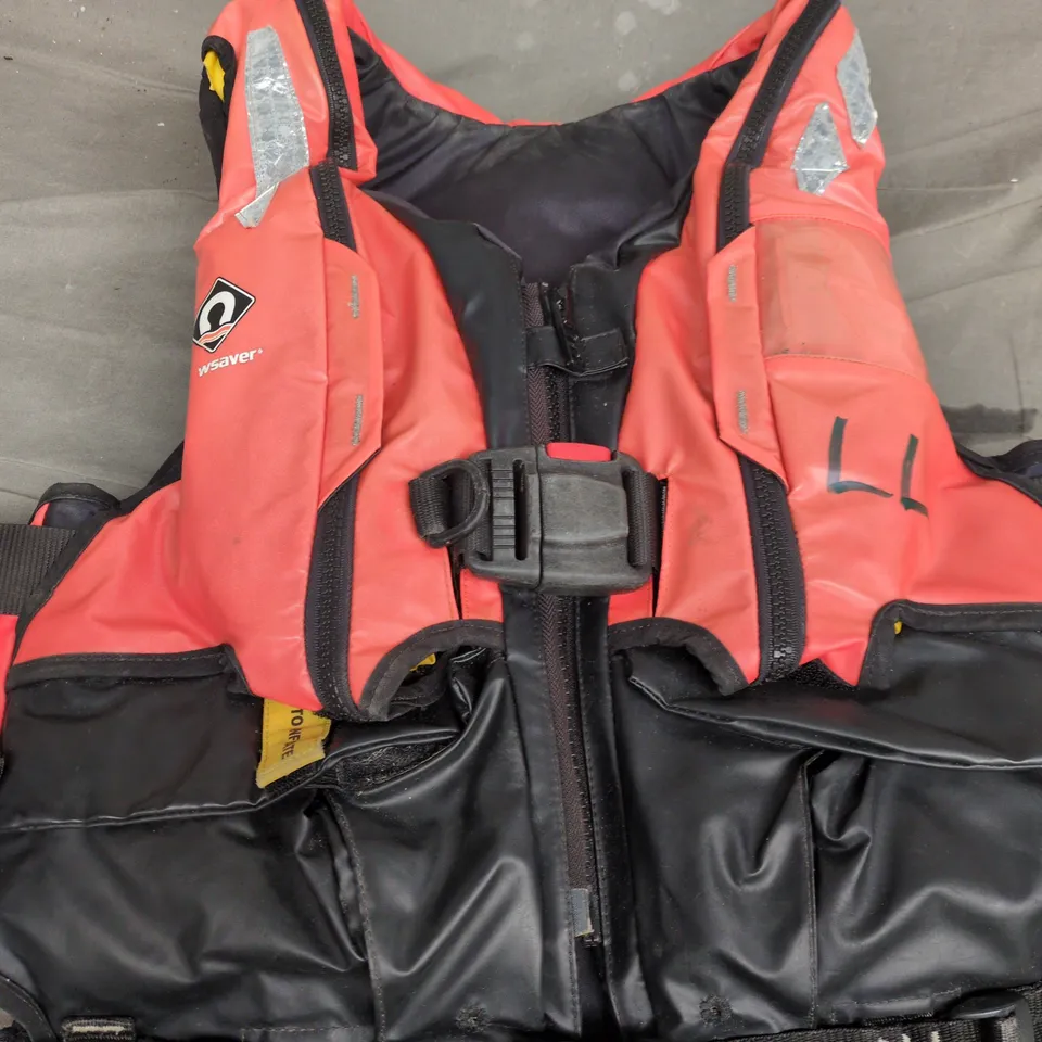 CREWSAVER LIFE JACKET – ORANGE/BLACK WITH REFLECTIVE STRIPS (ADULT)