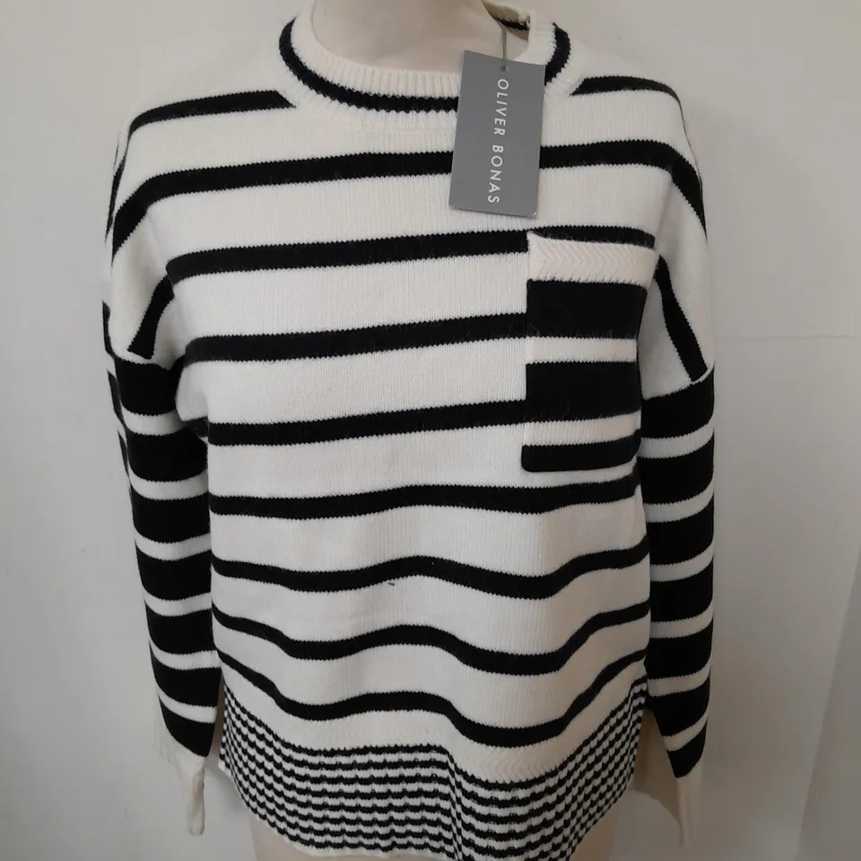OLIVER BONAS MONOSTRIPE POCKET JUMPER - 6