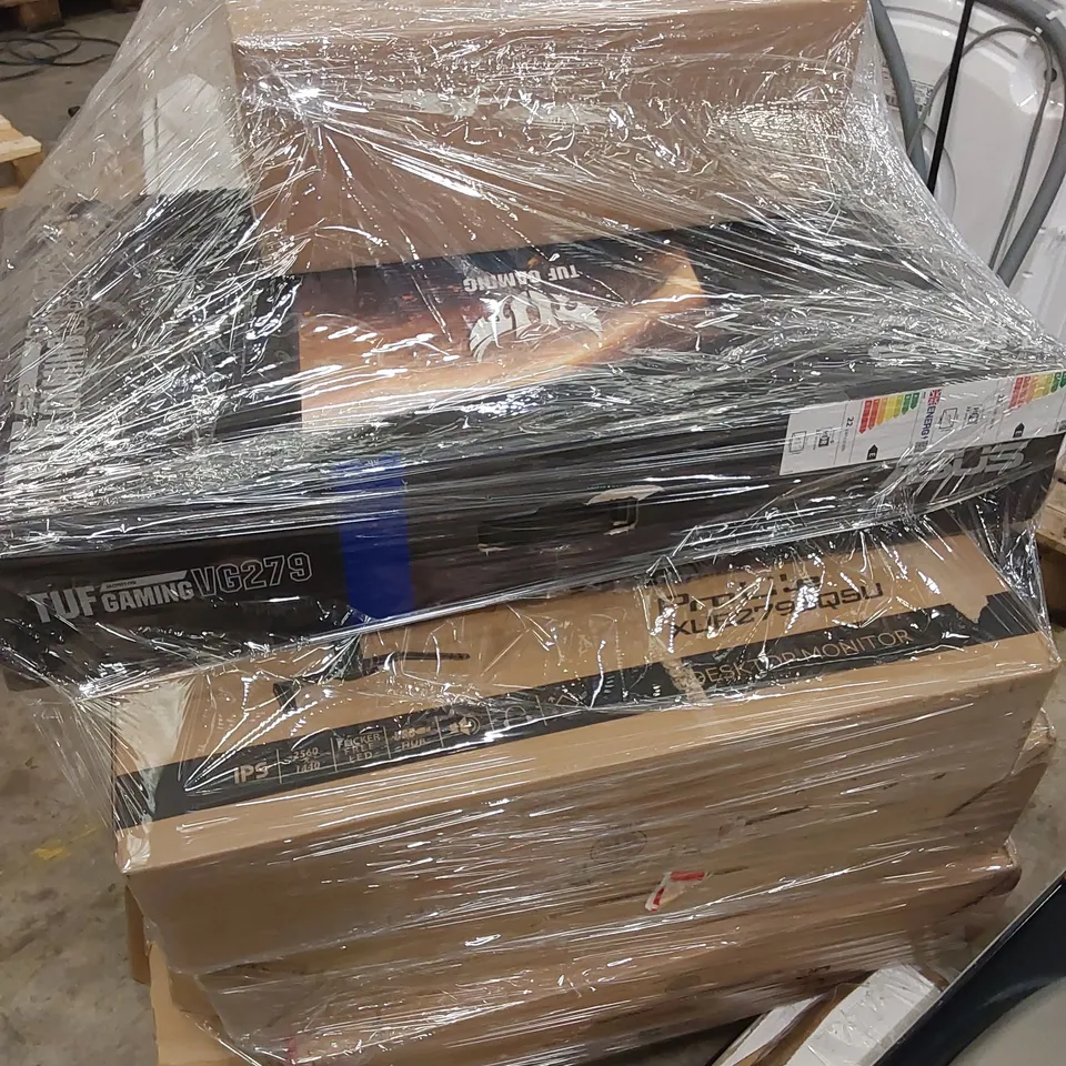 PALLET OF ASSORTED COMPUTER MONITORS - BRANDS, SIZES AND CONDITIONS MAY VARY
