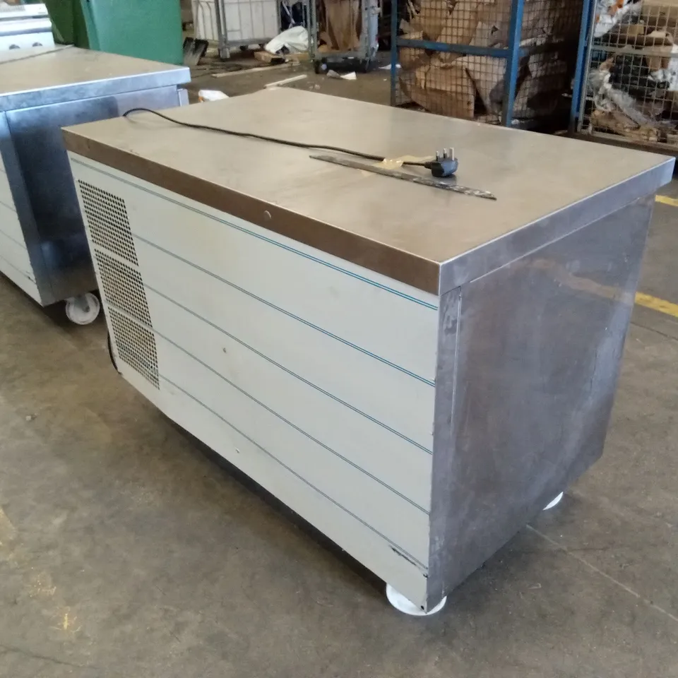 SNOWFLAKE COMMERCIAL STAINLESS STEEL 2 DOOR PREP FRIDGE