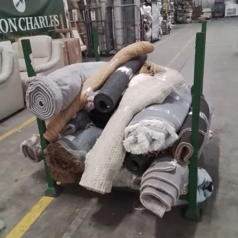 STILLAGE OF APPROXIMATELY 15 QUALITY DESIGNER RUGS