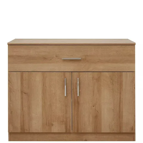 BOXED PANAMA 2 DOOR, 1 DRAWER SMALL SIDEBOARD - FSC CERTIFIED - COLLECTION ONLY