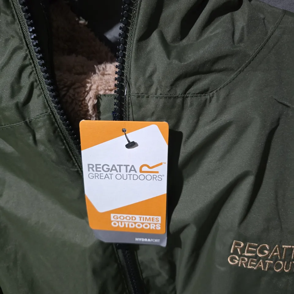 REGATTA GREAT OUTDOORS HYDRAFORT PARKA JACKET – DARK KHAKI, UK XS/S (UNISEX)