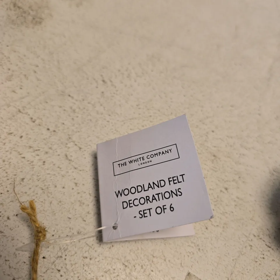 THE WHITE COMPANY WOODLAND FELT DECORATIONS – SET OF 6
