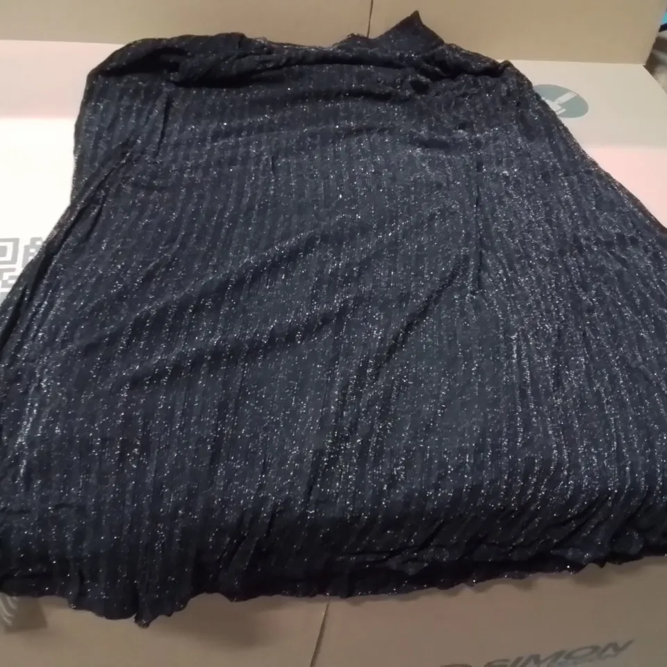 BOXED BRAND NEW APPROXIMATELY 15 JD WILLIAMS GLITTER MAXIMUM SKIRT BLACK SIZE 14