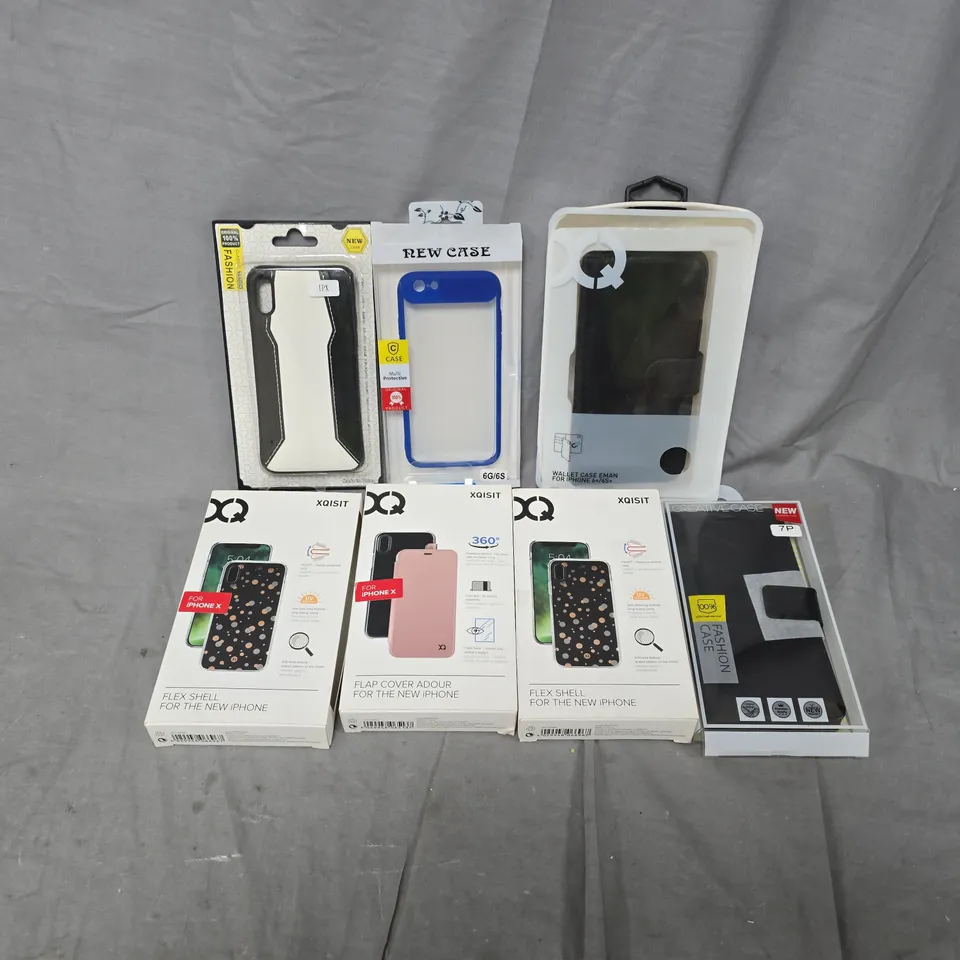 APPROXIMATELY 50 ASSORTED PHONE CASES FROM VARIOUS BRANDS AND IN VARIOUS STYLES FOR PHONES SUCH AS IPHONE X, 7P, IPHONE 6+, ETC - COLLECTION ONLY