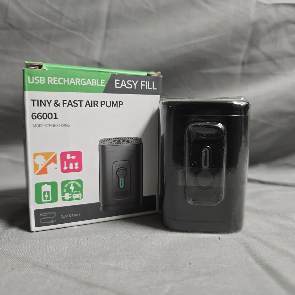 TINY & FAST USB RECHARGEABLE AIR PUMP (66001)