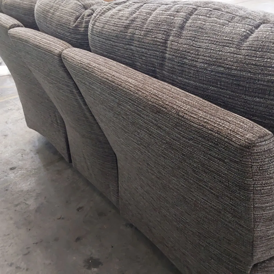 QUALITY BRITISH DESIGNER G PLAN SEATTLE POWER RECLINING THREE SEATER SOFA GIRONA SMOKE FABRIC 