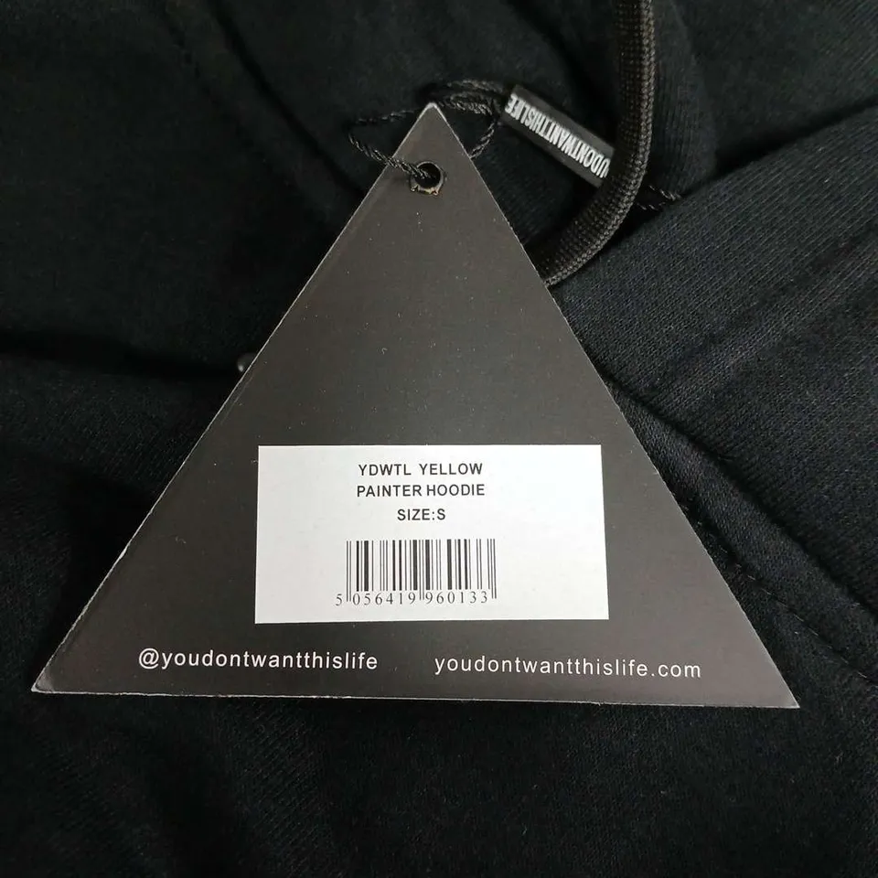 YOU DON'T WANT THIS LIFE PAINTER HOODIE – BLACK, SIZE S