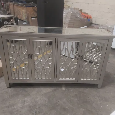 GALLO 4 DOORS MIRRORED LONG SIDEBOARD