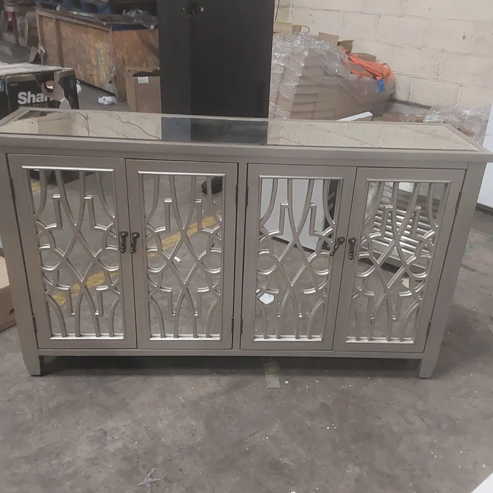 GALLO 4 DOORS MIRRORED LONG SIDEBOARD