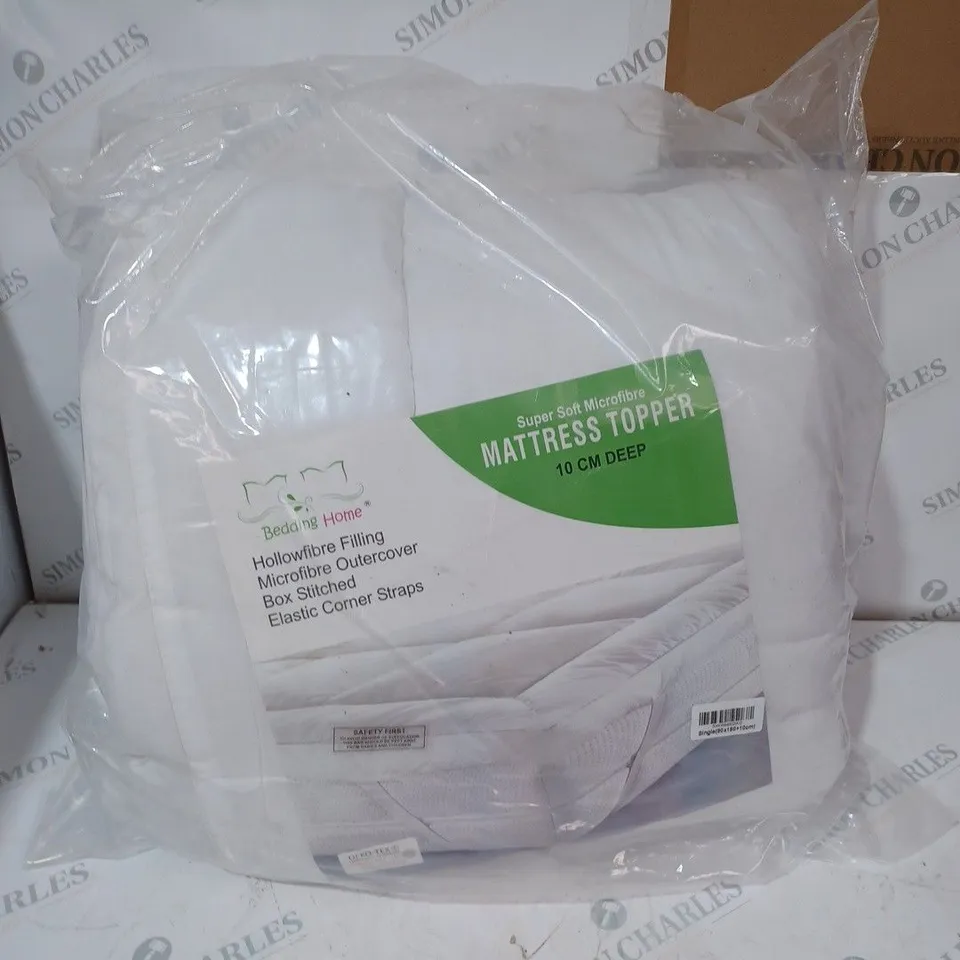 SEALED BEDDING HOME SUPER SOFT MICROFIBRE MATTRESS TOPPER - SINGLE 