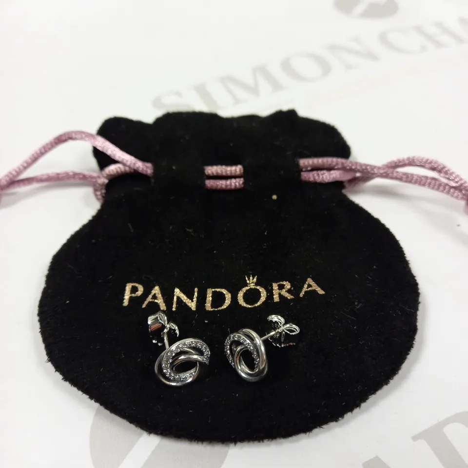 PANDORA FAMILY ALWAYS ENCIRCLED STUD EARRINGS