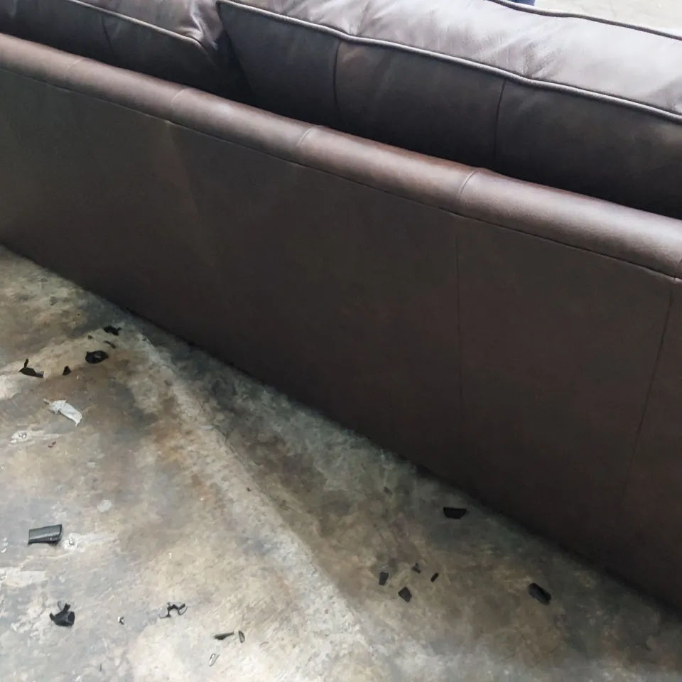 QUALITY BRITISH DESIGNER LOUNGE Co. BRIONY THREE SEATER SOFA BROWN LEATHER 