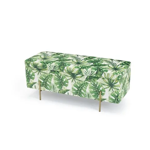 BRAND NEW BOXED LOLA OTTOMAN - PALM PRINT