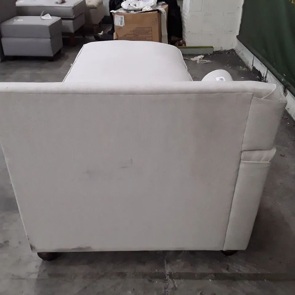 QUALITY DESIGNER LHF CHAISE STORAGE SOFA - WHITE FABRIC 