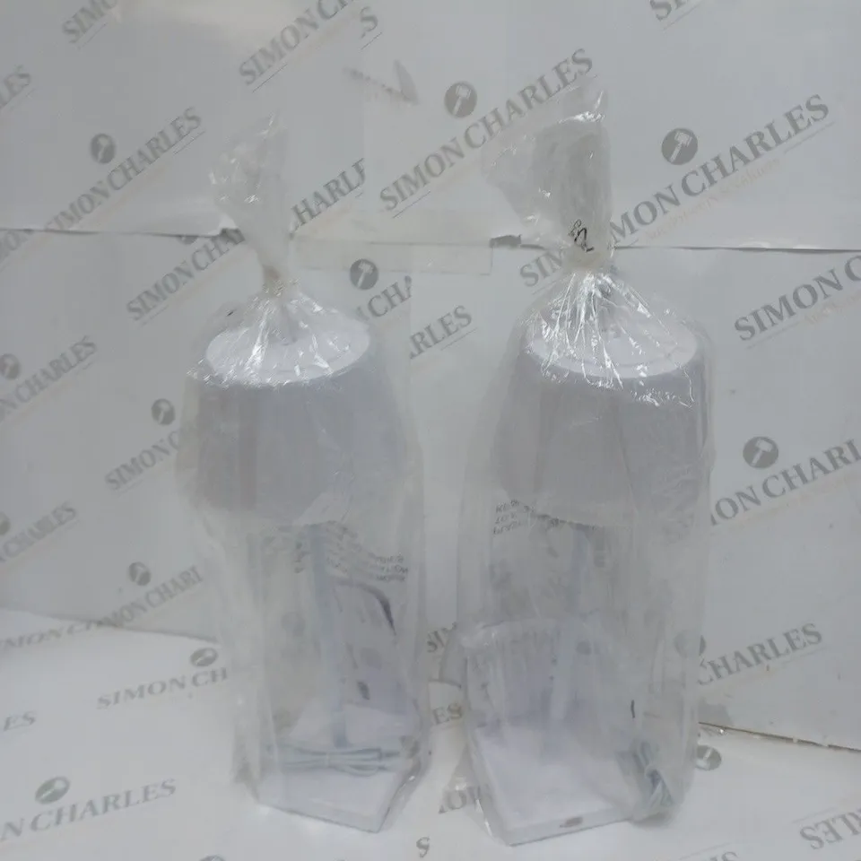 SFIXX SET OF 2 INDOOR OUTDOOR TOUCH TABLE LIGHTS - WHITE