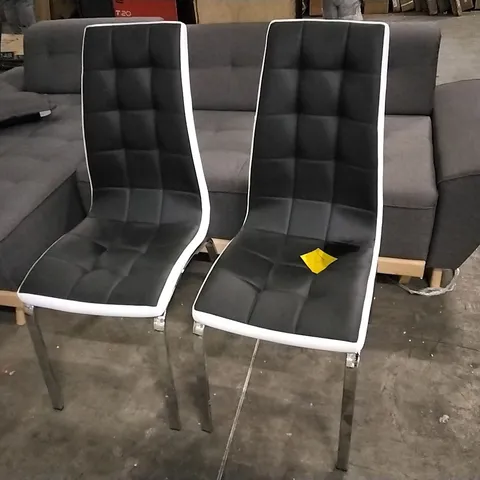 SET OF 2 SHRESBURY UPHOLSTERED DINING CHAIR - BLACK