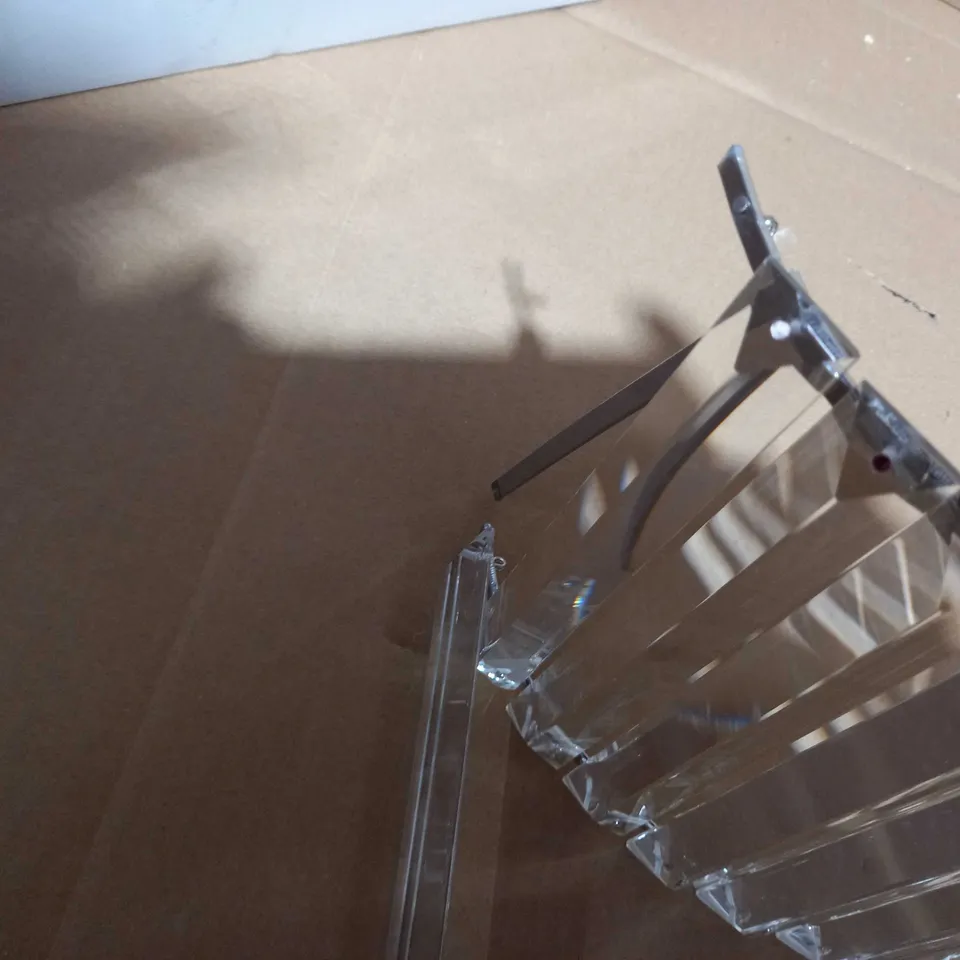 BOXED JOHN LEWIS POLISHED CHROME CRYSTAL FINISH 2 LIGHT WALL LIGHT