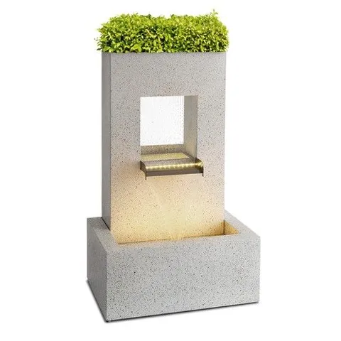 BOXED BLUMFELDT GARDEN FOUNTAIN INDOOR OUTDOOR HOME DECORATION STONE FREE STANDING PUMP LED 20 W