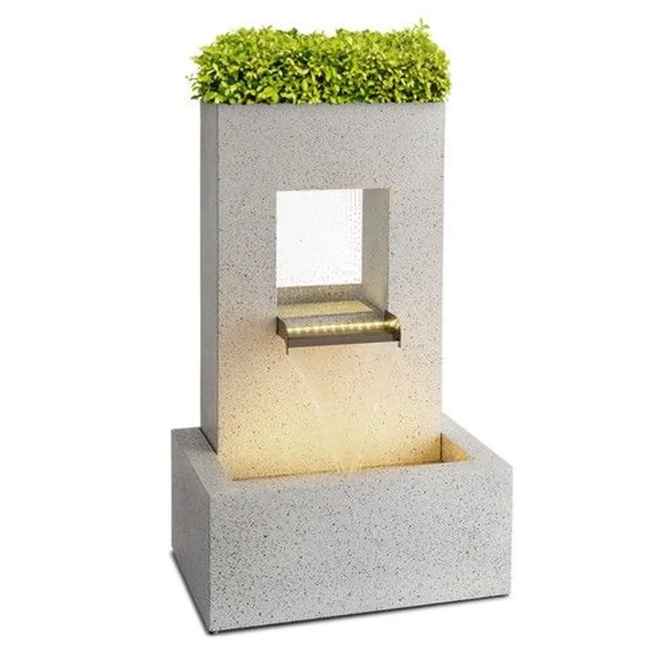 BOXED BLUMFELDT GARDEN FOUNTAIN INDOOR OUTDOOR HOME DECORATION STONE FREE STANDING PUMP LED 20 W