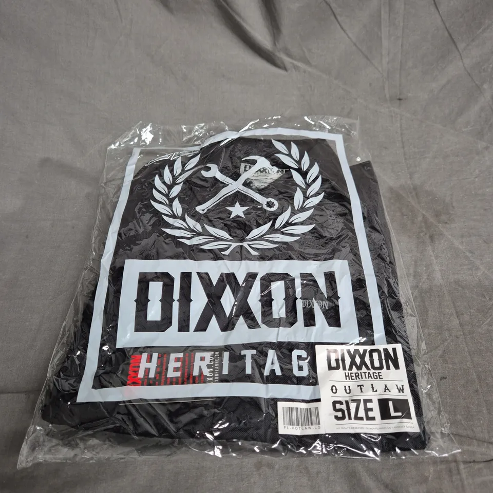 DIXON HERITAGE OUTLAW FLANNEL SHIRT IN BLACK – SIZE L