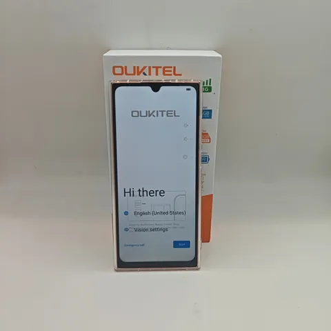 BOXED OUKITEL C62 128GB DIGITAL MOBILE PHONE IN ORANGE 
