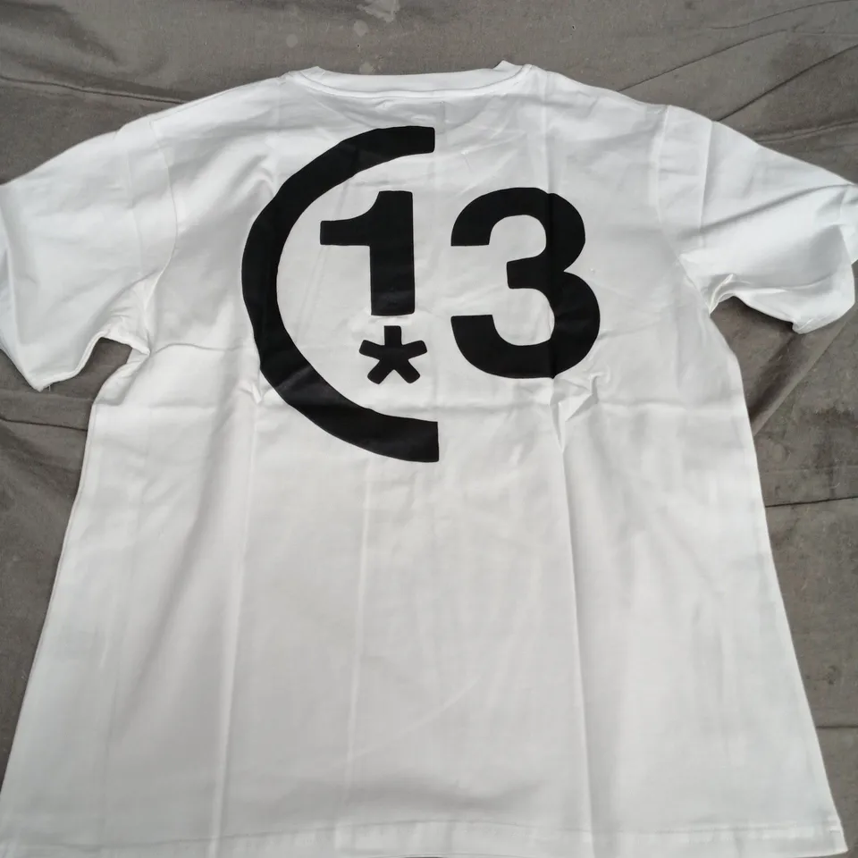 THIRTEENTH AVENUE WHITE GRAPHIC T-SHIRT, SIZE L