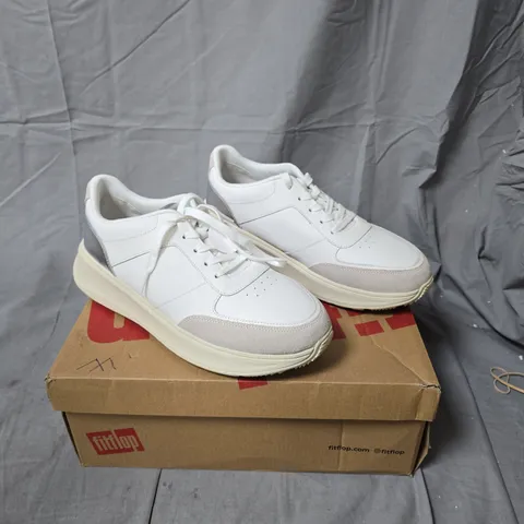 FITFLOP PLATFORM SNEAKERS - WHITE - SIZE 8