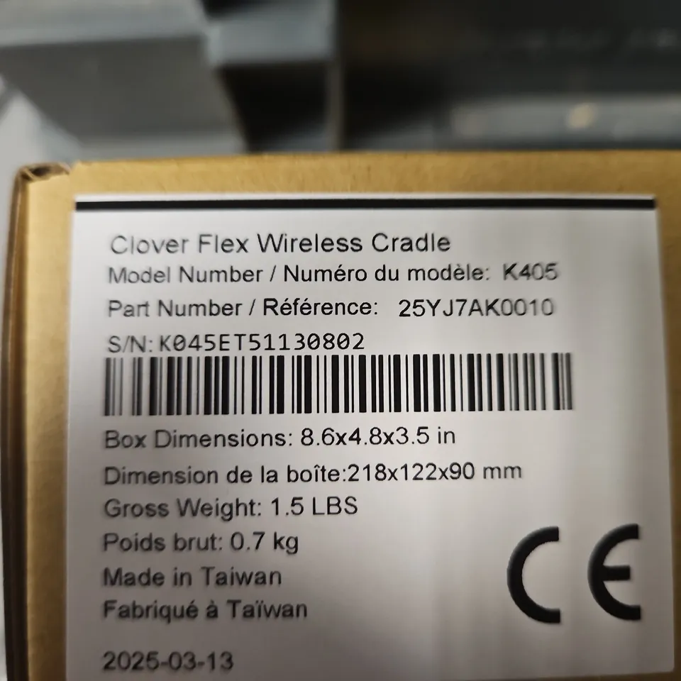 CLOVER FLEX WIRELESS CRADLE – MODEL K405 (BOXED)