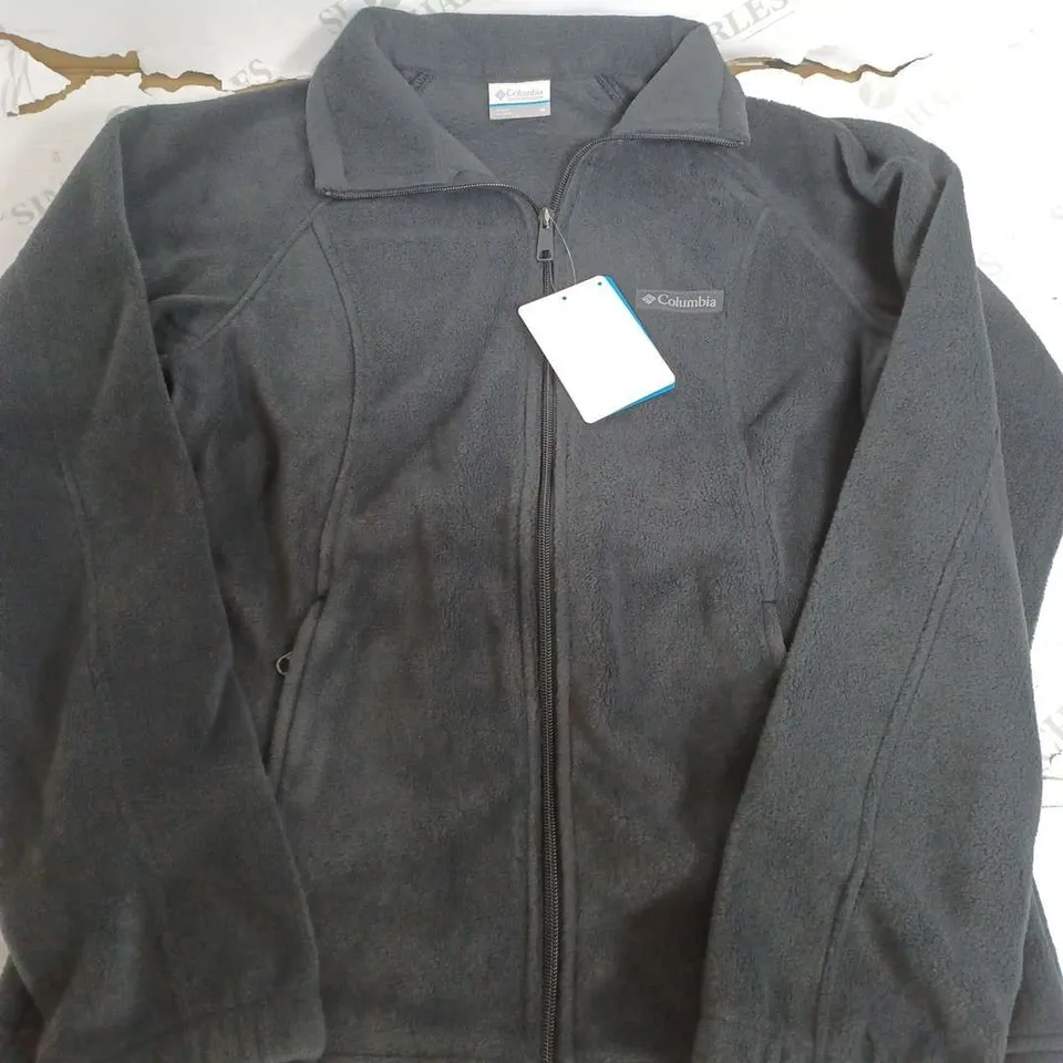 COLUMBIA BENTON SPRINGS FULL ZIP FLEECE IN BLACK - MEDIUM