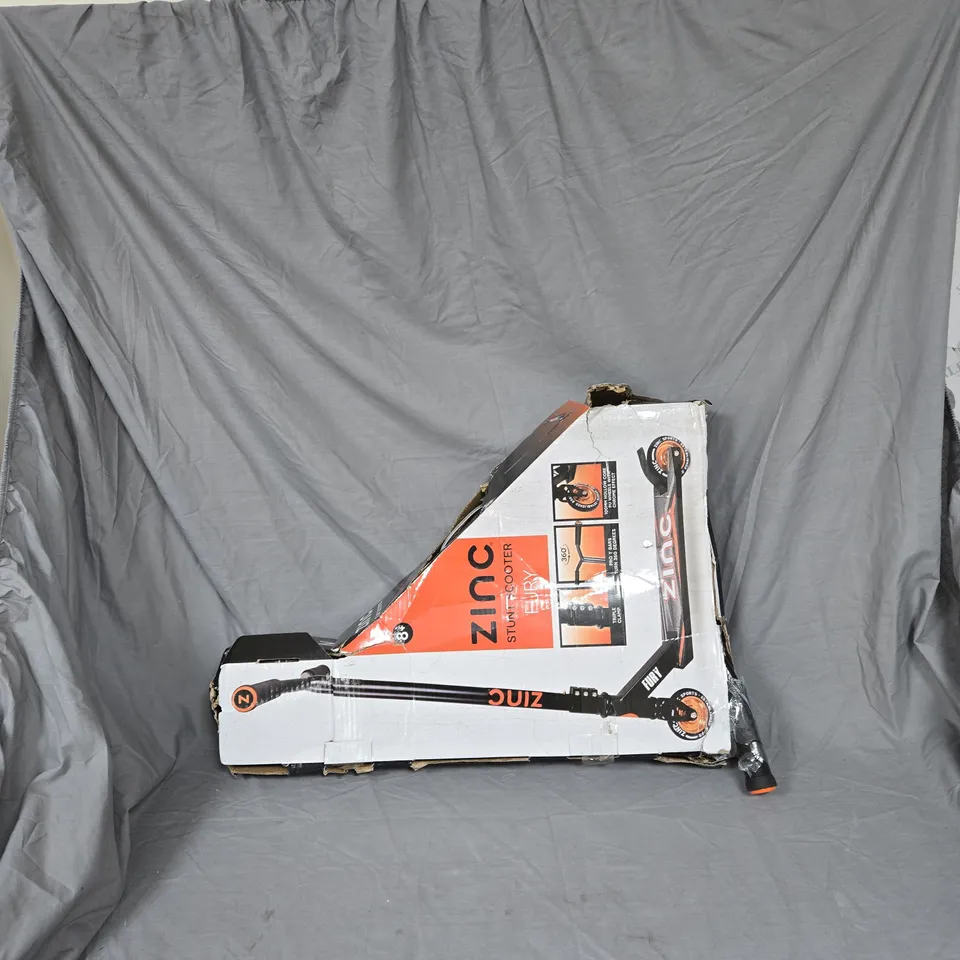BOXED ZINC STUNT FURY SCOOTER 