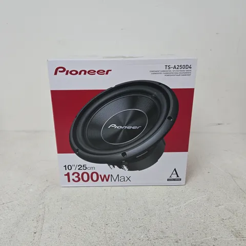PIONEER TS-A250D4 10-INCH CAR SUBWOOFER – 25 CM, 1300W MAX – BOXED