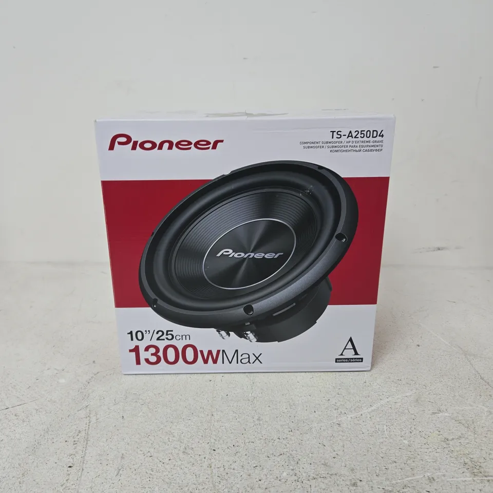 PIONEER TS-A250D4 10-INCH CAR SUBWOOFER – 25 CM, 1300W MAX – BOXED