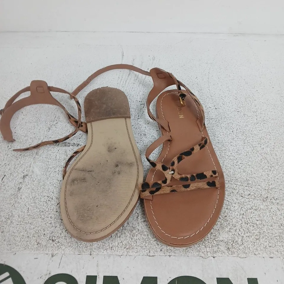 BODEN LEOPARD PRINT STRAPPY SANDALS – WOMEN'S, (EU 40)
